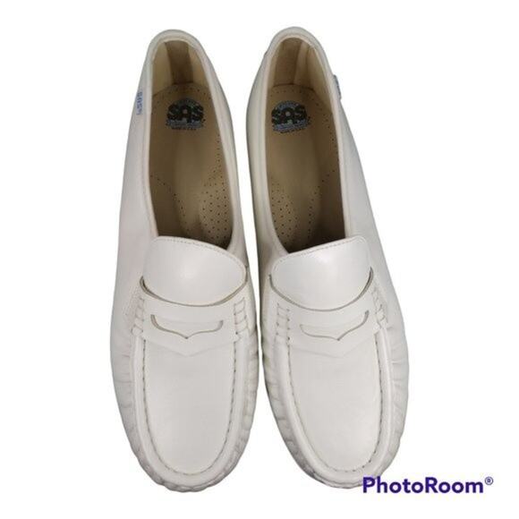 SAS Womens Classic White Slip On Loafer Size 11 - Picture 4 of 8